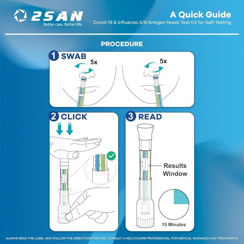 2San Pen COVID-19 & Flu A/B Rapid Antigen Test 1 Pack