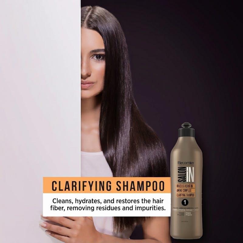 Recamier Premium Pure Keratin Clarifying Shampoo Smoothing Straightening (Step 1) 1L