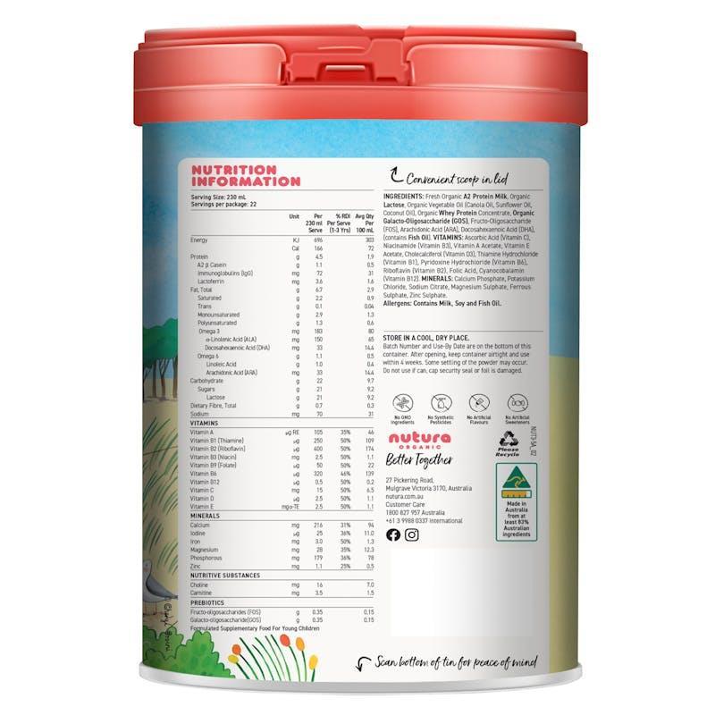 Nutura Organic Stage 3 Toddler Milk Drink 800g