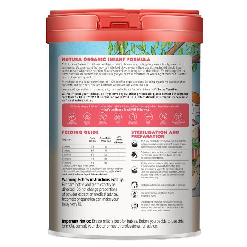 Nutura Organic Stage 1 Infant Formula 800g