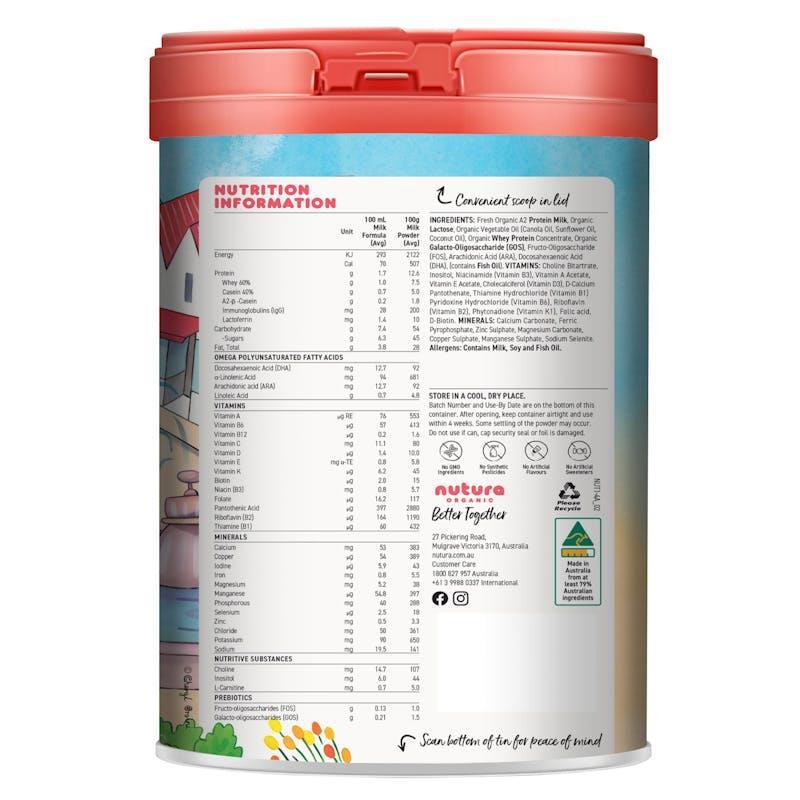 Nutura Organic Stage 1 Infant Formula 800g