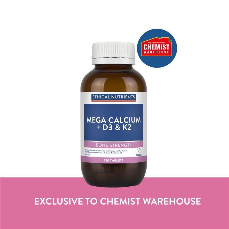 Ethical Nutrients Calcium +D3&K2 120 Tablets