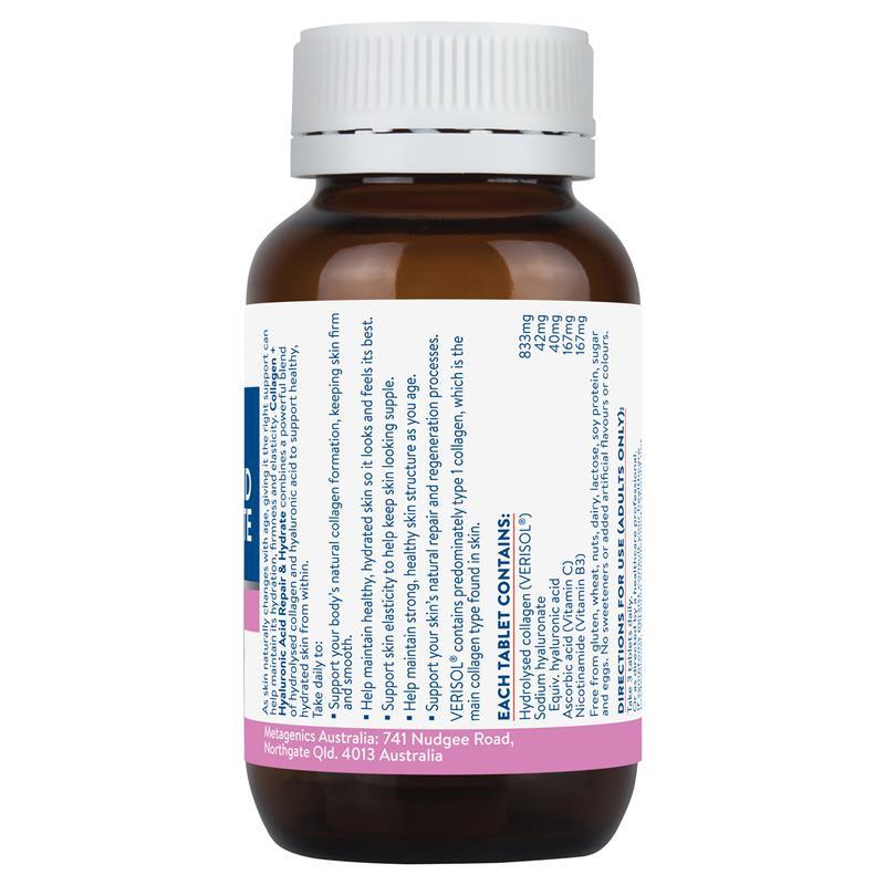 Ethical Nutrients Collagen Hyaluronic Acid Repair & Hydrate 60 Tablets