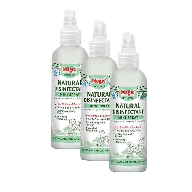 Magic Natural Disinfectant Mini Travel Spray 125mL 3 Pack