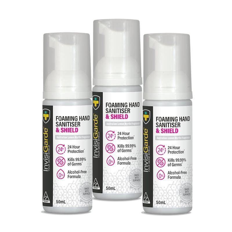InvisiGarde Foaming Hand Sanitiser 50mL 3 Pack
