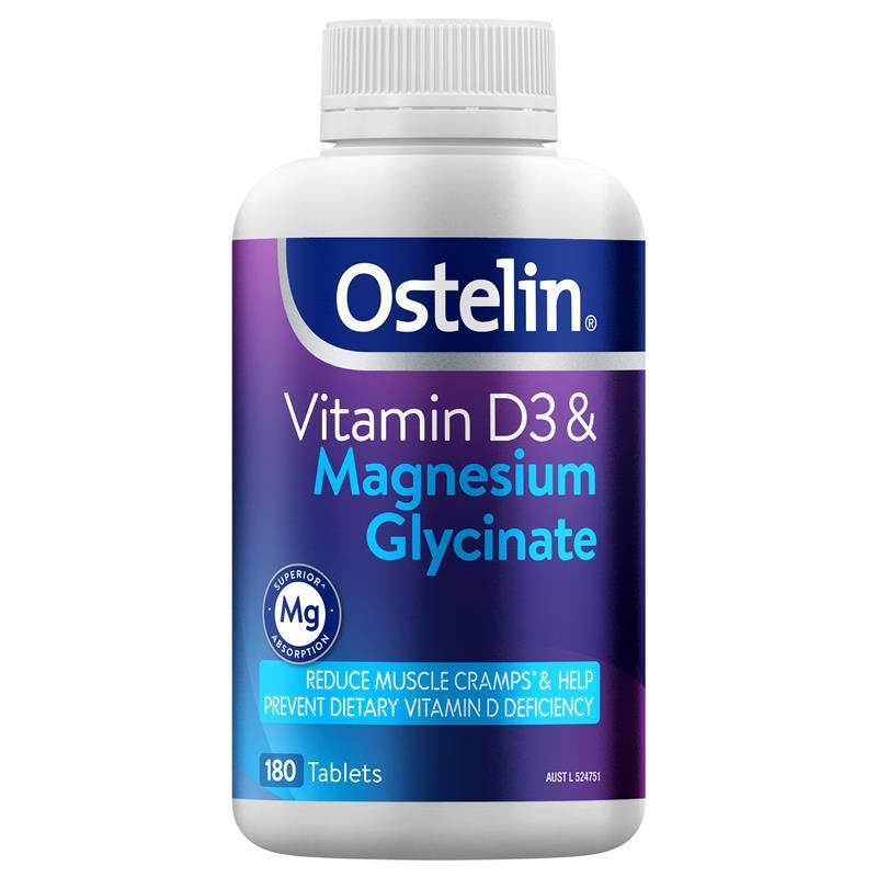 Ostelin Vitamin D3 + Magnesium Glycinate 180 Tablets Exclusive Size