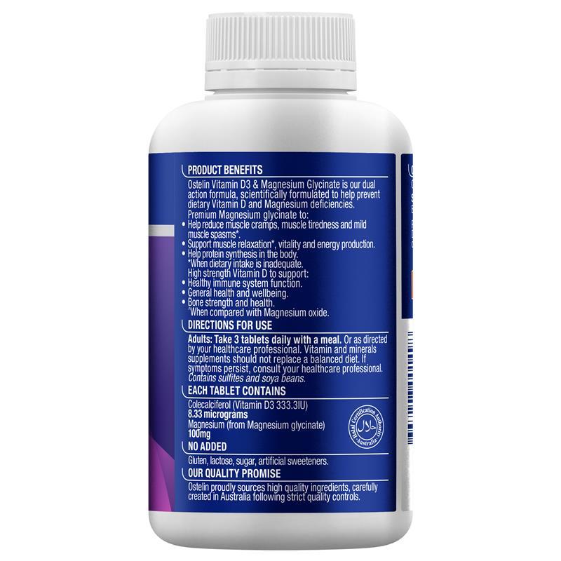 Ostelin Vitamin D3 + Magnesium Glycinate 180 Tablets Exclusive Size