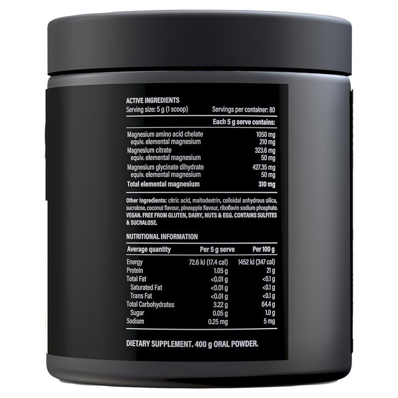 PILLAR Performance Triple Magnesium Powder Pineapple Coconut 400g