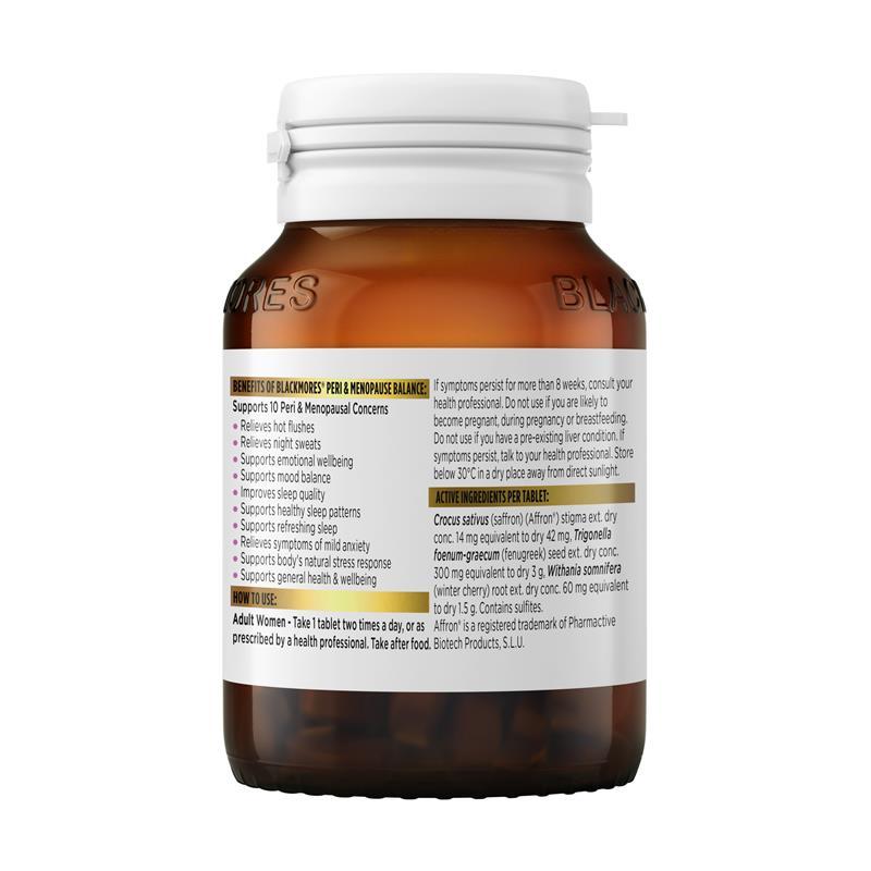 Blackmores Peri + Menopause Balance 60 Tablets