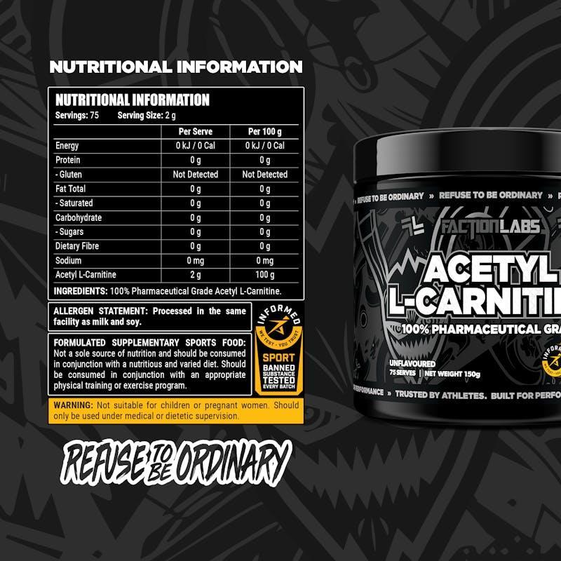 Faction Labs Acetyl L-Carnitine - Unflavoured 150g