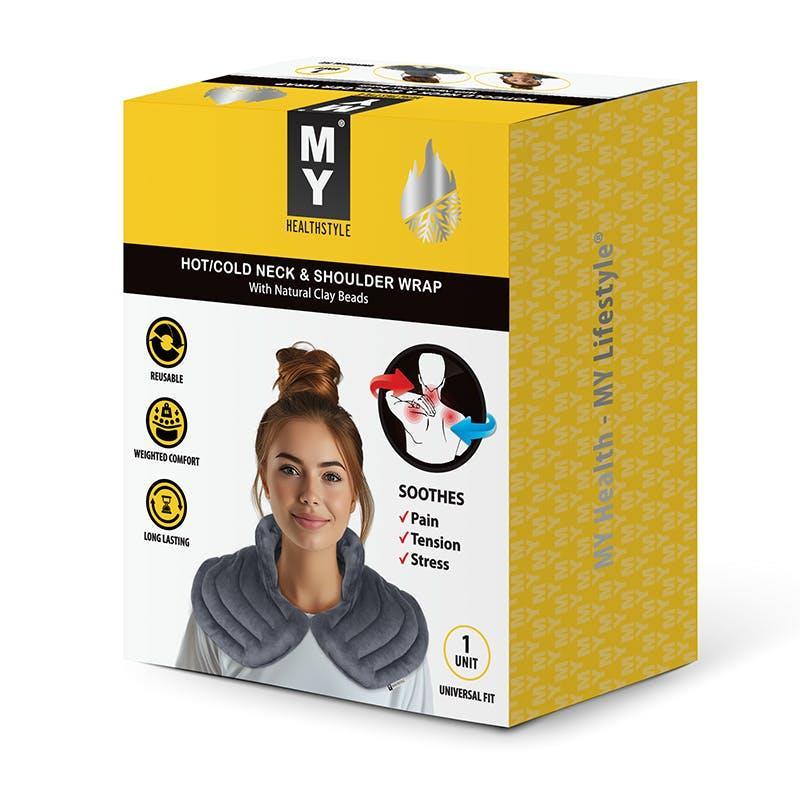 MY Healthstyle Hot/Cold Neck & Shoulder Wrap with Natural Clay Beads 1Unit