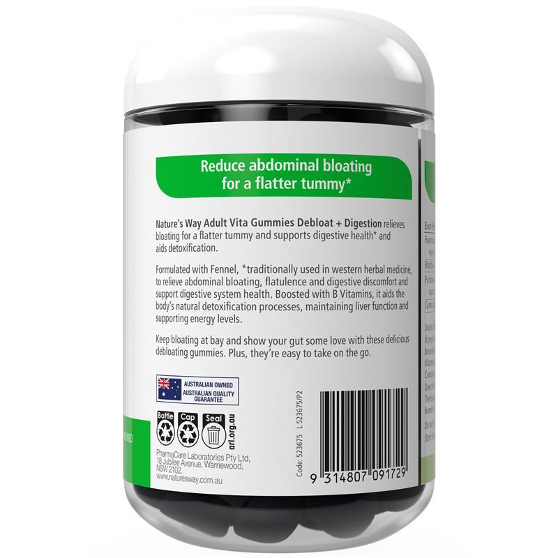Nature's Way Adult Vita Gummies Debloat + Digestion 80 Pastilles