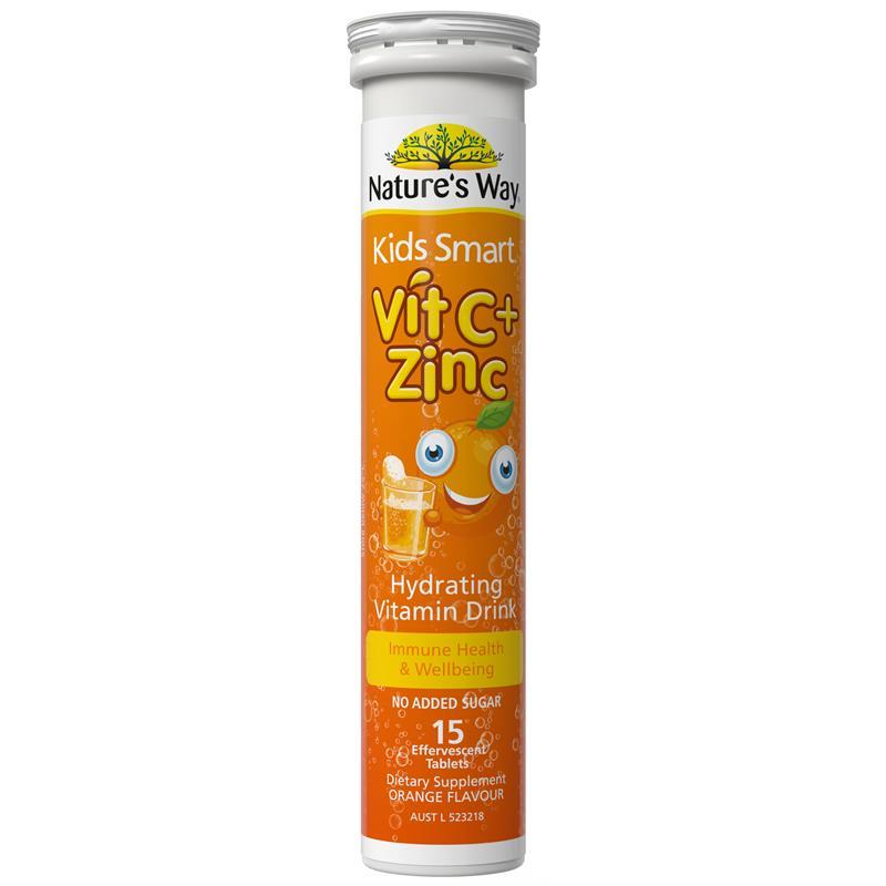 Nature's Way Kids Smart Vit C + ZINC. 15 Effervescent Tablets