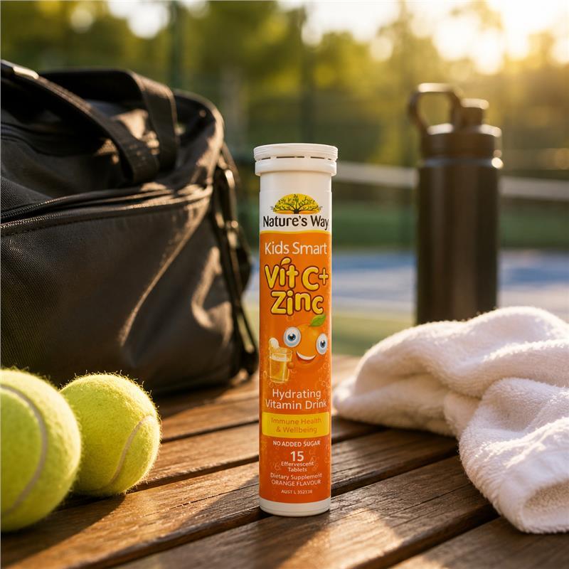 Nature's Way Kids Smart Vit C + ZINC. 15 Effervescent Tablets