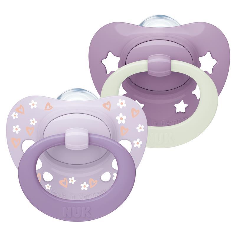 NUK First Choice Classic Day and Night Soother 6-18m Purple