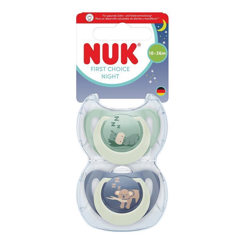 NUK First Choice Night Soother 18-36m hippo/koala