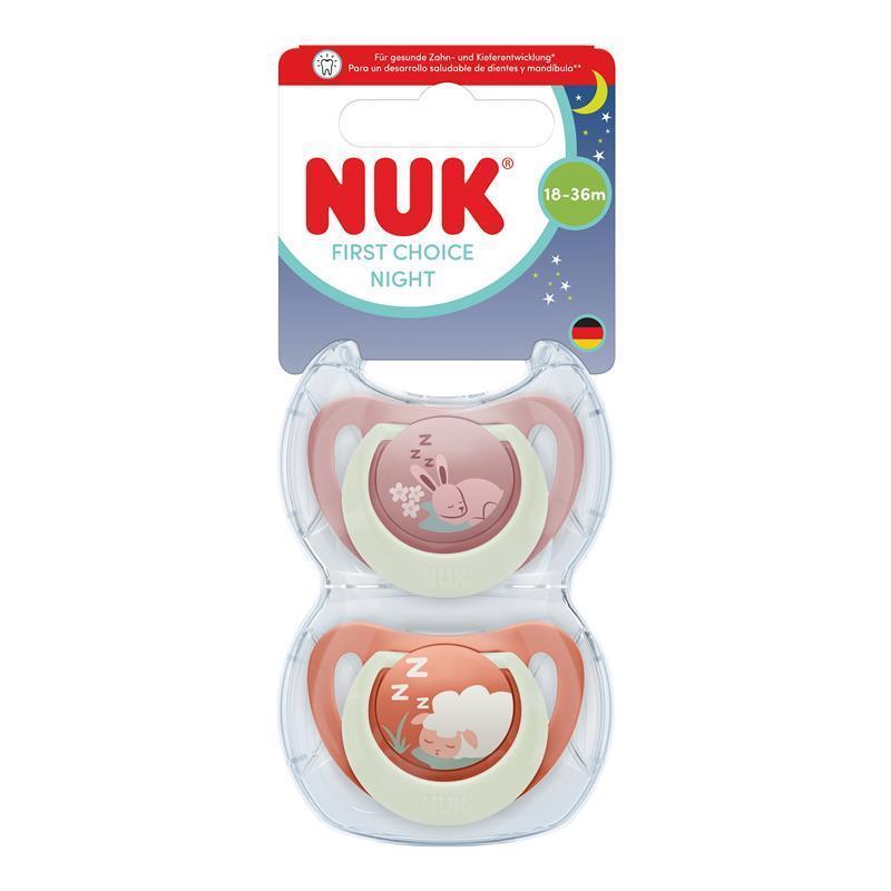 NUK First Choice Night Soother 18-36m bunny/sheep