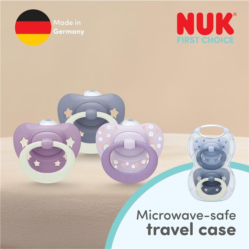NUK First Choice Classic Day and Night Soother 0-6m Blue