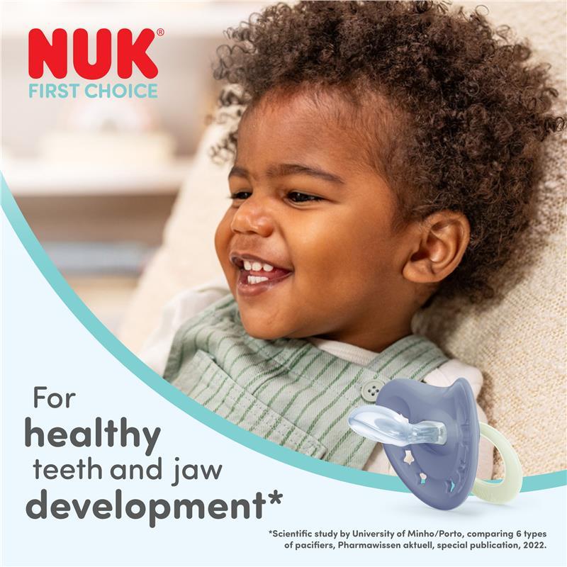NUK First Choice Classic Day and Night Soother 0-6m Blue