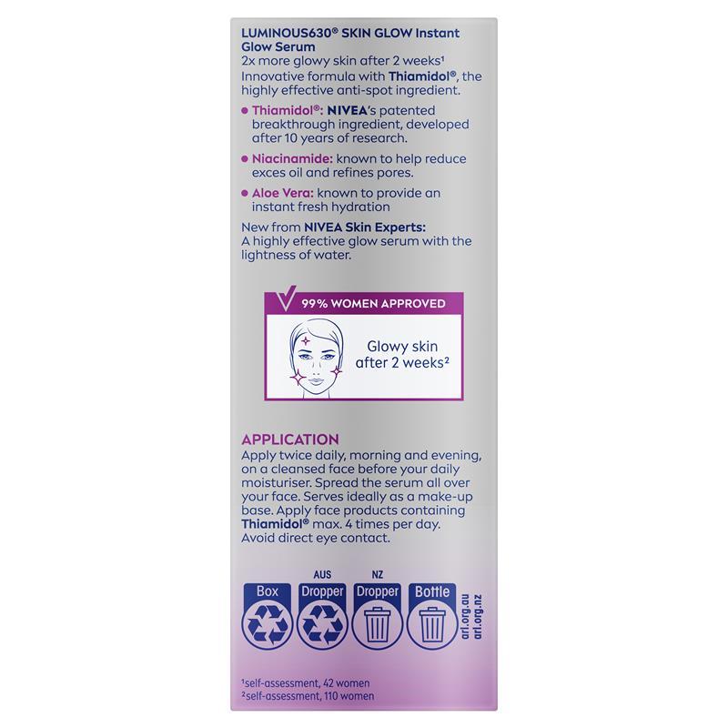 NIVEA Luminous 630 Skin Glow Serum 30ml
