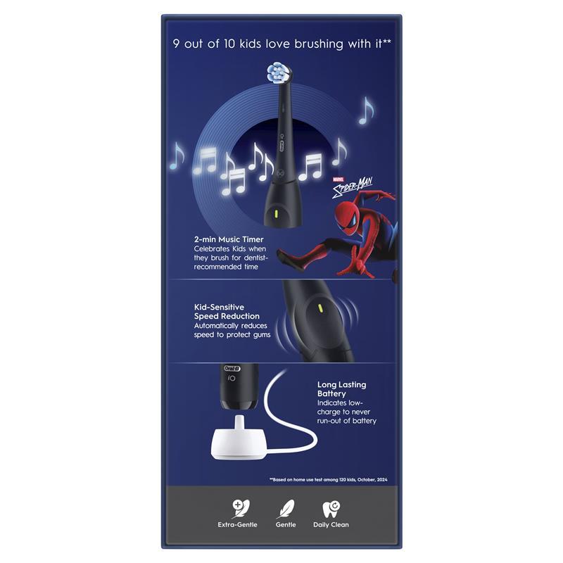 Oral B Electric Toothbrush iO 2 Kids Clean & Gentle Spiderman Black
