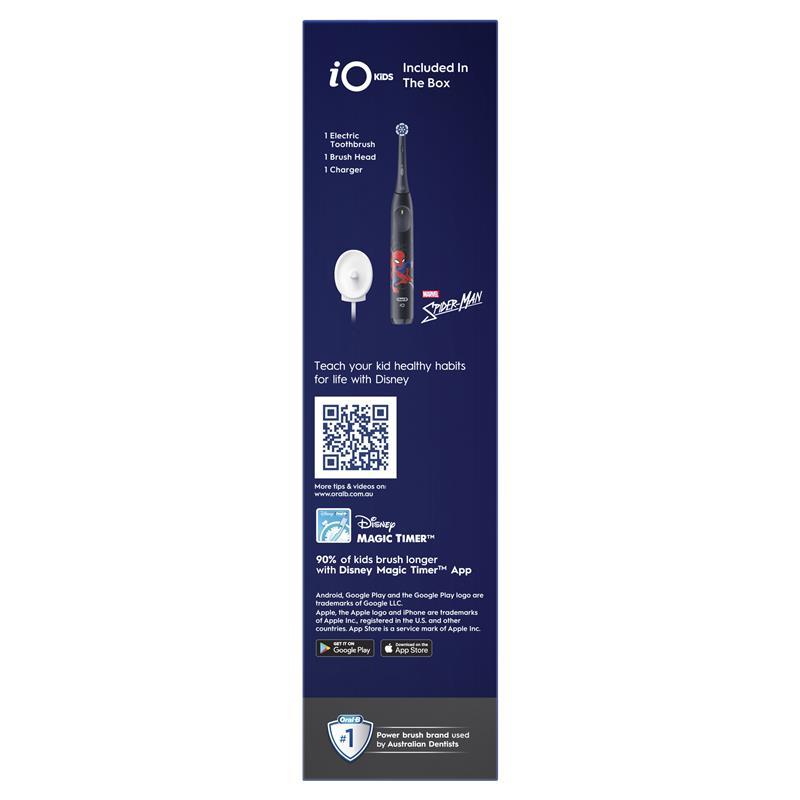 Oral B Electric Toothbrush iO 2 Kids Clean & Gentle Spiderman Black