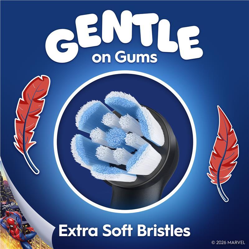 Oral B Electric Toothbrush iO Kids Clean & Gentle Spiderman Refills Black 2 Pack