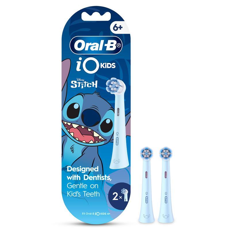Oral B Electric Toothbrush iO Kids Clean & Gentle Stitch Refills Blue 2 Pack