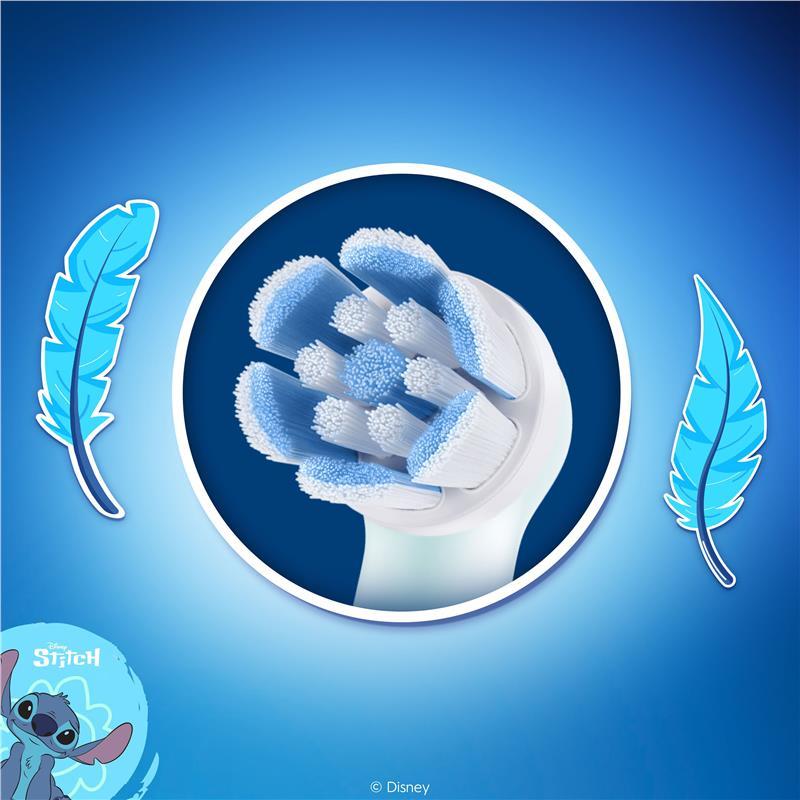 Oral B Electric Toothbrush iO Kids Clean & Gentle Stitch Refills Blue 2 Pack