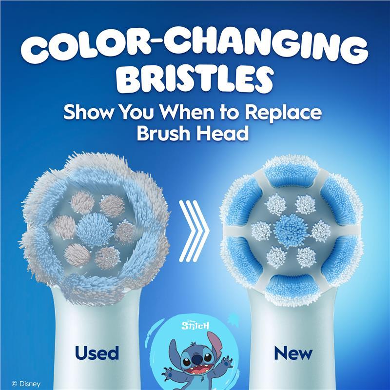 Oral B Electric Toothbrush iO Kids Clean & Gentle Stitch Refills Blue 2 Pack