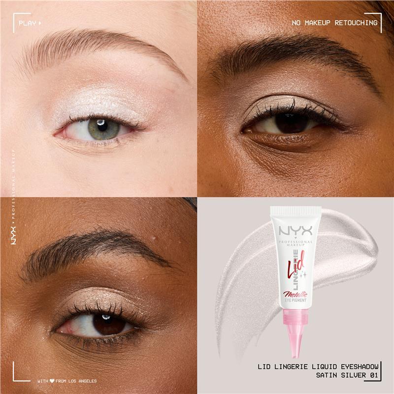 NYX Professional Makeup Lid Lingerie Cream Eye Pigment Satin Silver