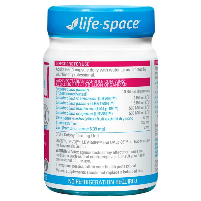 Life-Space Probiotic + PMS Relief 30 Capsules