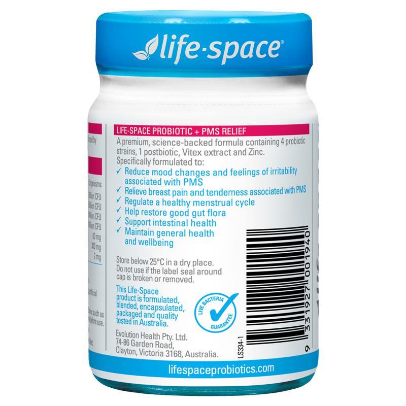 Life-Space Probiotic + PMS Relief 30 Capsules