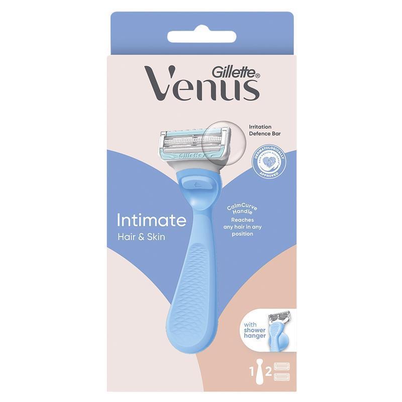 Gillette Venus For Pubic Hair & Skin Razor Handle + 2 Blades