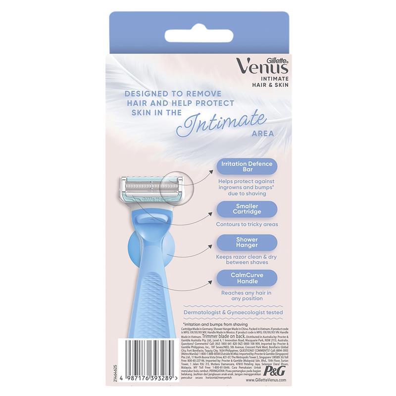 Gillette Venus For Pubic Hair & Skin Razor Handle + 2 Blades