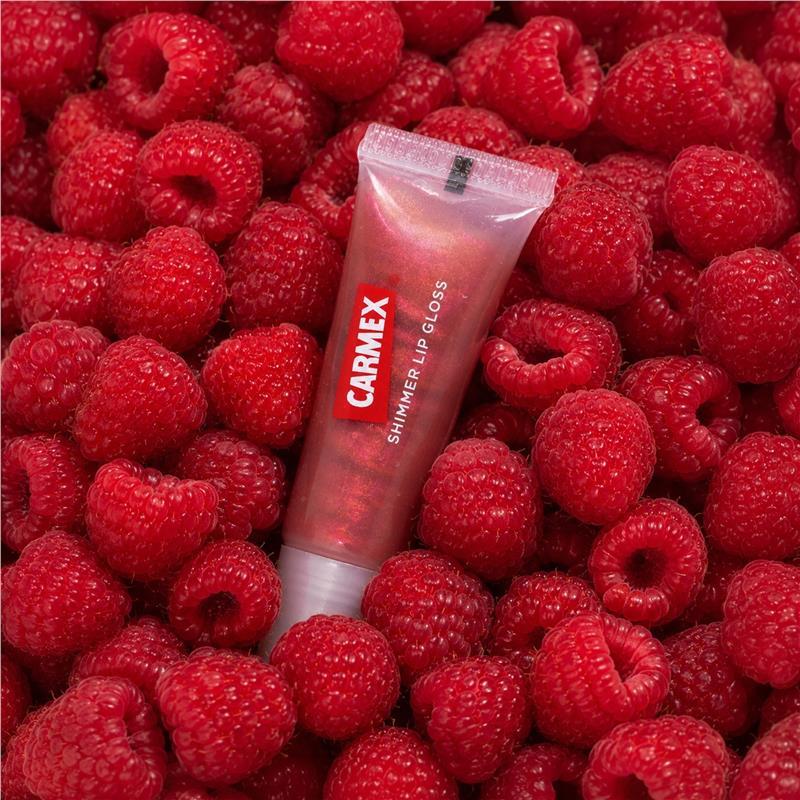 Carmex Lip Gloss with Shimmer Tube Raspberry 10g