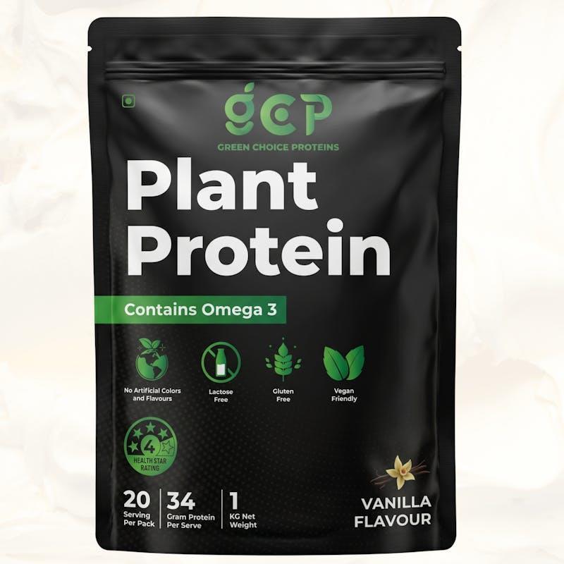 Green Choice Proteins - Vanilla Flavored Protein Powder - Plant Based Protein 1Kg