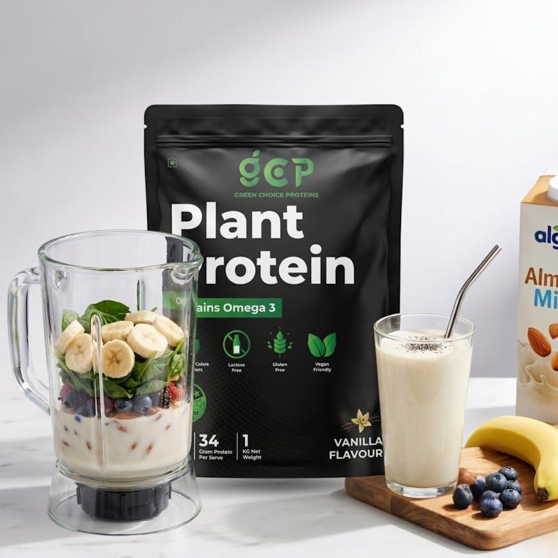 Green Choice Proteins - Vanilla Flavored Protein Powder - Plant Based Protein 1Kg