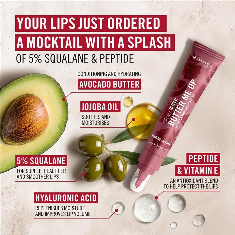 Rimmel Oh My Gloss! Butter Me Up Lip Butter Mocktail Collection 010 Apricello