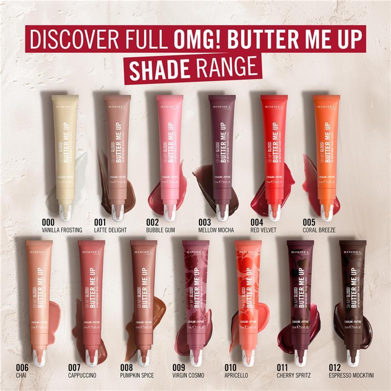 Rimmel Oh My Gloss! Butter Me Up Lip Butter Mocktail Collection 011 Cherry Spritz