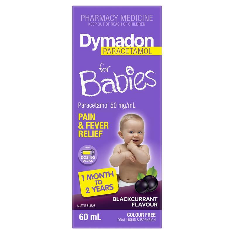 Dymadon for Babies Blackcurrant 1 Month - 2 Years 60ml