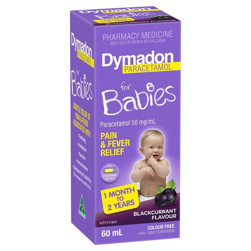 Dymadon for Babies Blackcurrant 1 Month - 2 Years 60ml