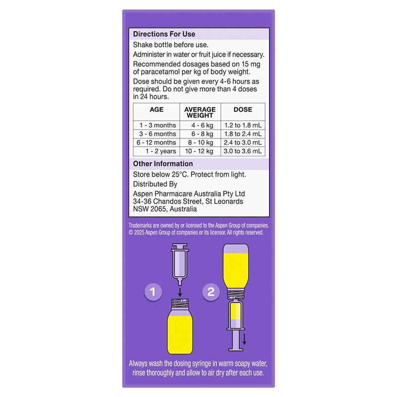 Dymadon for Babies Blackcurrant 1 Month - 2 Years 60ml