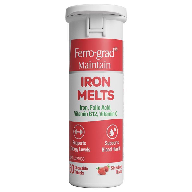 Ferro-Grad Iron Melts 50 Chewable Tablets