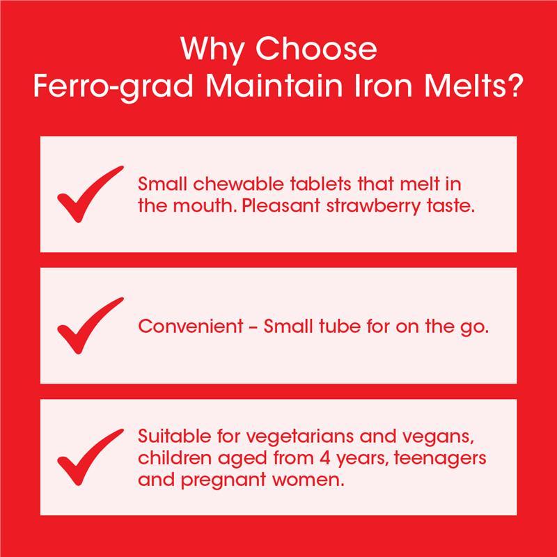 Ferro-Grad Iron Melts 50 Chewable Tablets