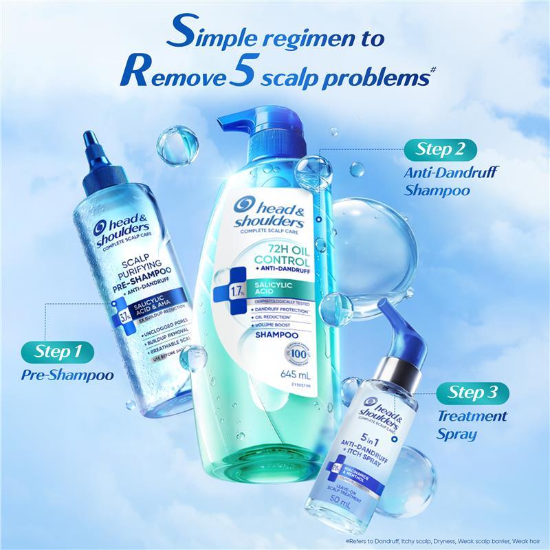Head & Shoulders 72 Hour Oil Control Shampoo 345ml