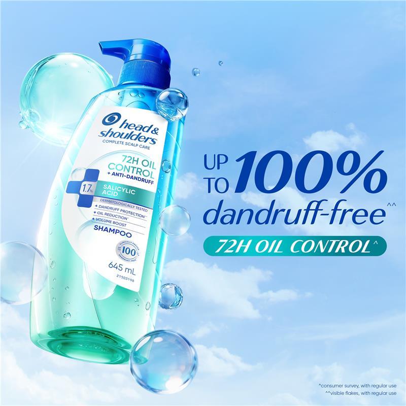 Head & Shoulders 72 Hour Oil Control Shampoo 345ml