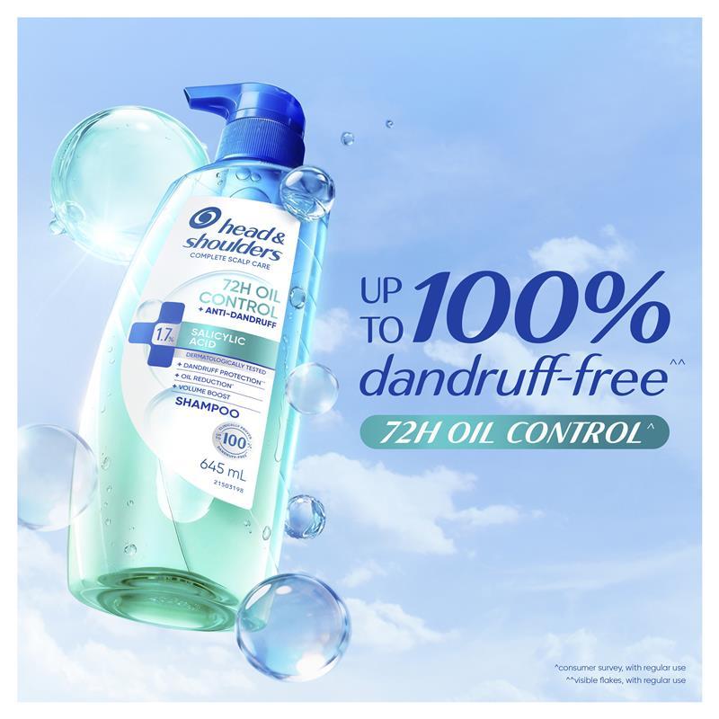 Head & Shoulders 72 Hour Oil Control Shampoo 645ml
