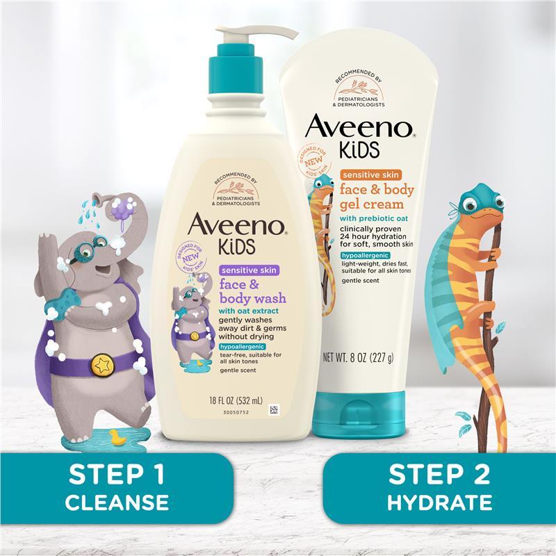 Aveeno Kids Face & Body Gel Cream 227g