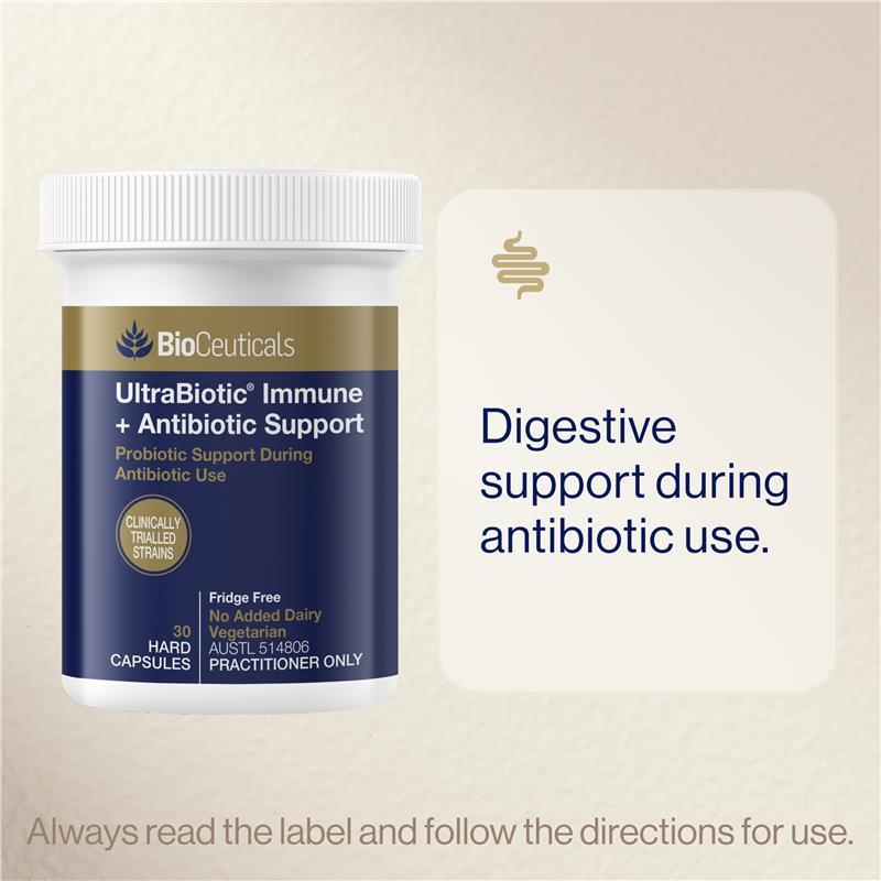 BioCeuticals UltraBiotic Immune + Antibiotic Support 30 Hard Capsules